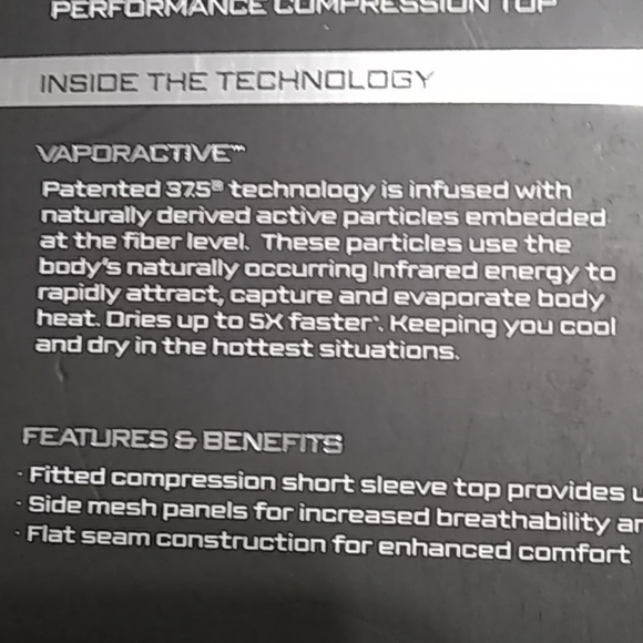 Mission Compression T-shirt Charcoal Gray NIB - Picture 4 of 7